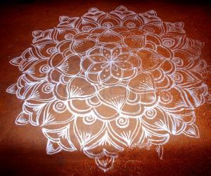 Simple Rangoli on floor