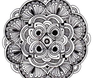 Black & white Simple rangoli