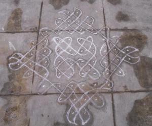 simple sikku kolam