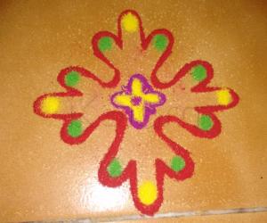 Freehand rangoli