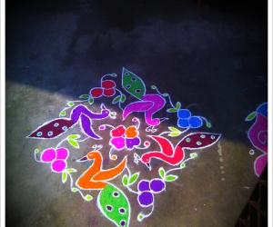 Peacock kolam