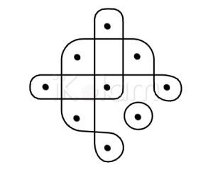 3 - 1 kolam with interlaced dots