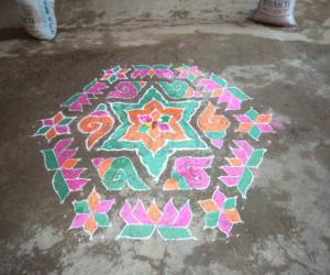 Rangoli: my home Gruhapravesha 