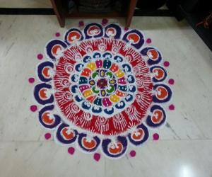 free hand rangoli