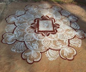 Freehand rangoli