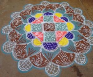 Navarathri Rangoli Day 5 - 2015