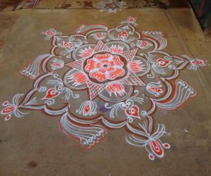 Navarathri Rangoli Day 6 - 2015