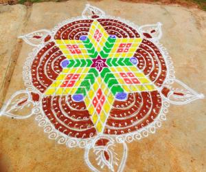 Navarathri rangoli Day 1 - 2015