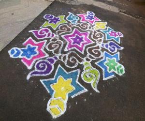 Rangoli: dotted kolam