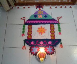 Rangoli: Ratha Saptami - Free Hand