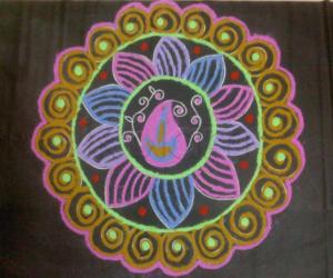 Coloured rangoli