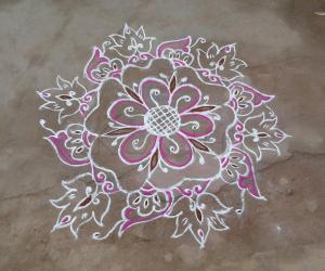 Freehand rangoli