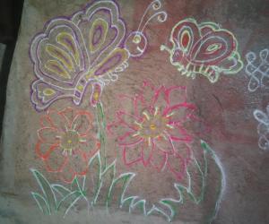 Butterfly rangoli 