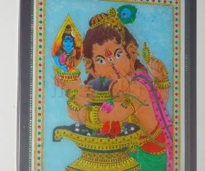 glass  painting  vinayak