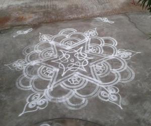 simple chikku kolam