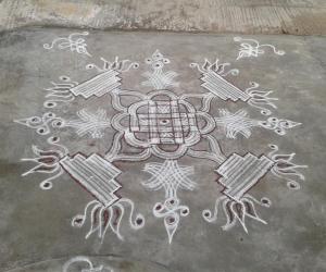 simple padi kolam