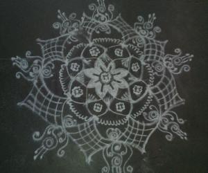 A simple free hand kolam