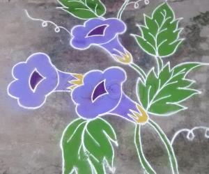 Rangoli: floral design 