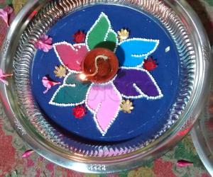 Aarti plate 4 for navarathri contest. 2015