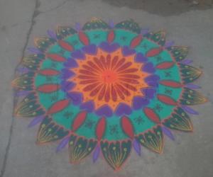 Rangoli: pongal kolam