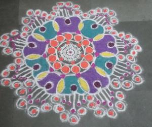 Rangoli: flower rangoli