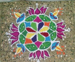 free hand rangoli