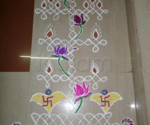 chikku lamp kolam