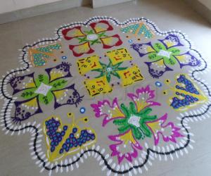 YOU NAME THE FLOWERS-RANGOLI