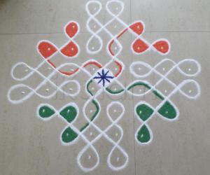 Rangoli: tricolor