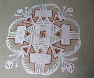 SWARNA GOWRI POOJA RANGOLI