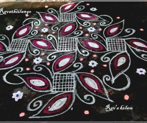 Rangoli: Rev's simple easy kolam.