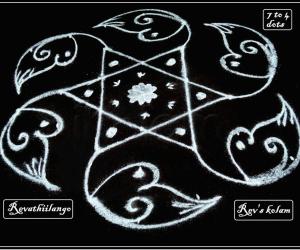 Rangoli: Rev's daily star kolam.