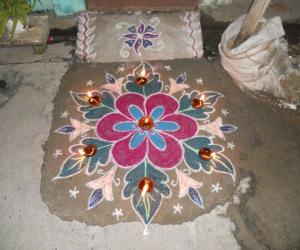 Karthigai kolam.