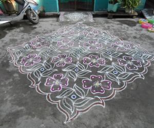  Jai shree ram. Mavilai & poo kolam.