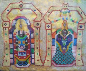  Sree Venkadachalabathi & Alamelumangai Thaiar, made by me with beads work.  