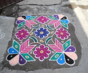 May Dinam Colourful Kolam.