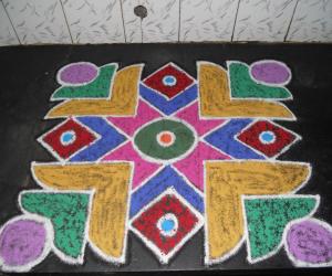 Small different carpet kolam.