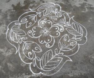 Lilly leaf kolam.