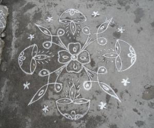 Deepam kolam for Aadi.