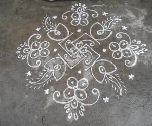 Swesthik deepam kolam.