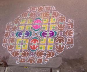 A big kolam in my aunt