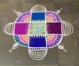 Saraswathi Pooja kolam