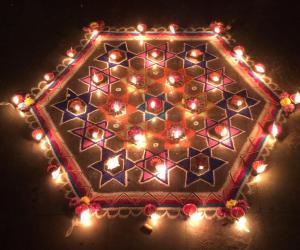 Karthigai deepam kolam - 2