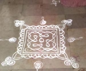 simple chikku kolam 