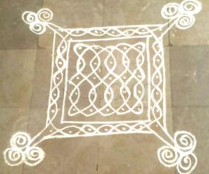 simple chikku kolam 