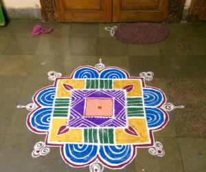 Kolam on varalakshmi pooja