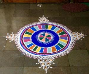 Saraswathi Pooja kolam