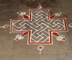 simple dotted kolam