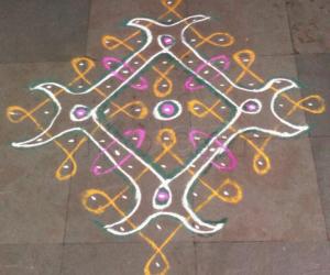 Dotted chikku kolam