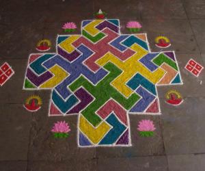 swastik rangoli